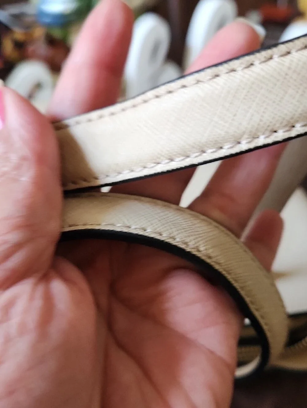 Calvin Klein Beige Satchel Handbag